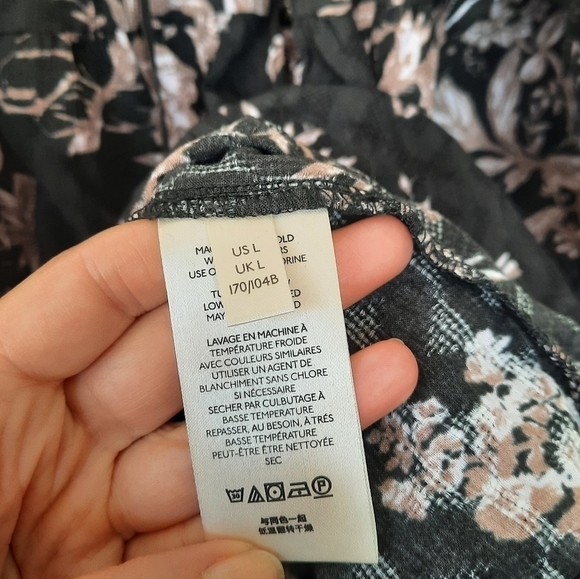 Free People Black Sunbaked Swing Dress L - Picture 8 of 9